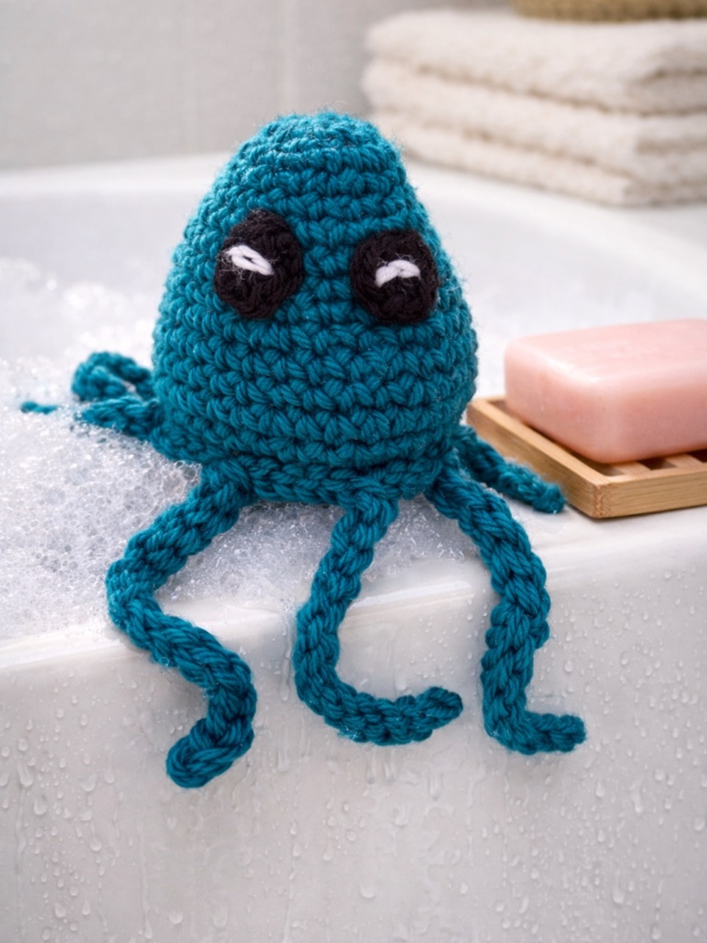 Handmade Crocheted Octopus Soap Saver 100% Cotton - Picture 10 of 16
